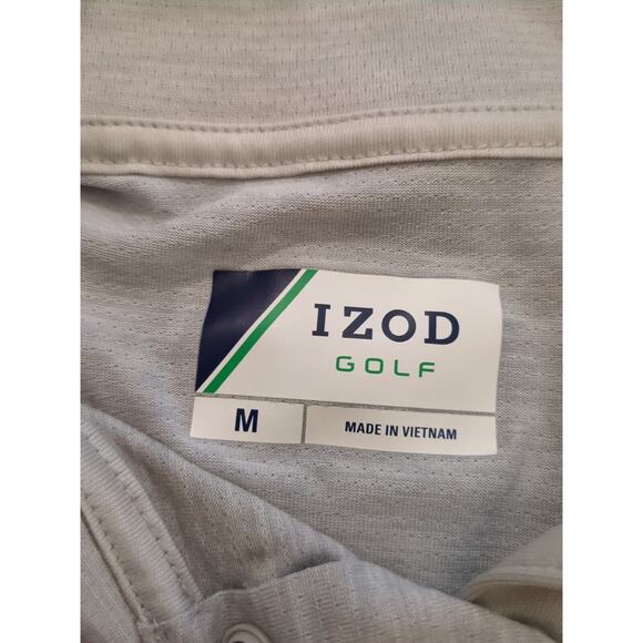 Izod Golf Polo Top Womans Medium Gray Sleeveless Collared Polyester Blend - Picture 5 of 6